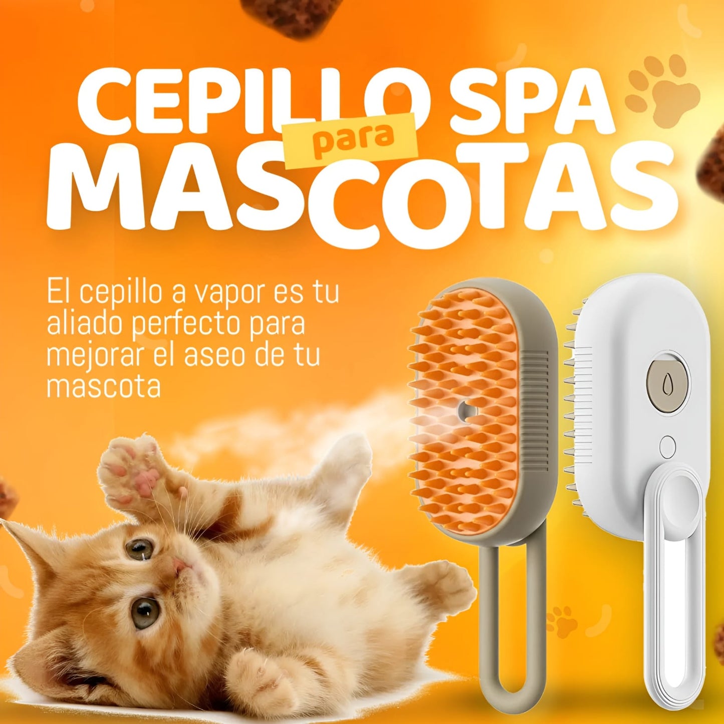 STEAMBRUSH Cepillo a vapor para perros y gatos